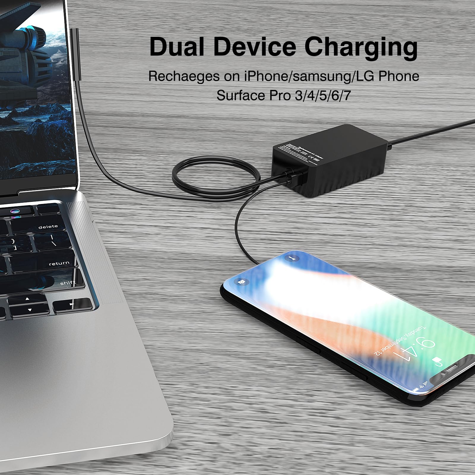 Amazon.com: [Upgraded Version] Surface Pro Charger 65W for Surface